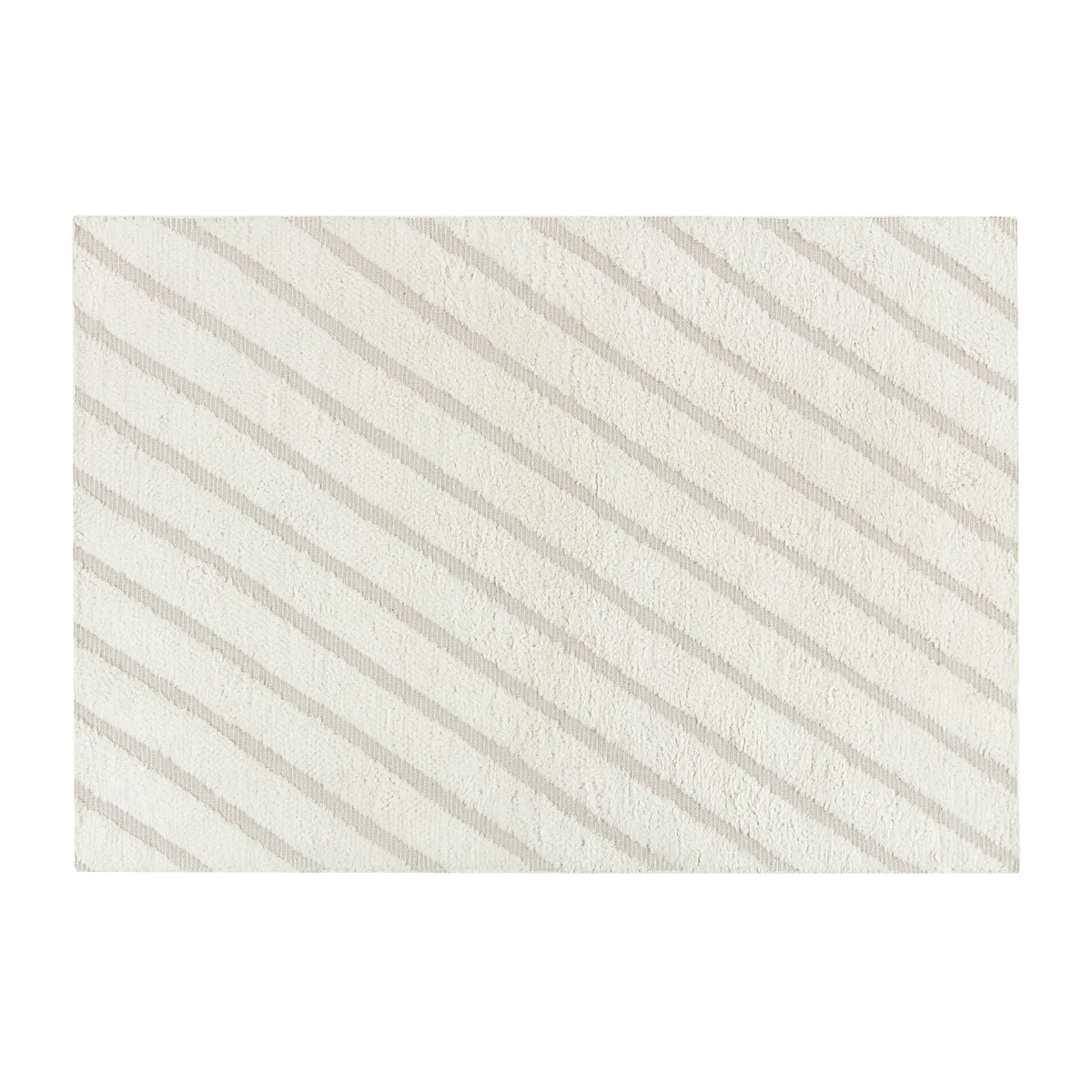 Scandi Living Cozy line ullmatta naturvit 170x240 cm