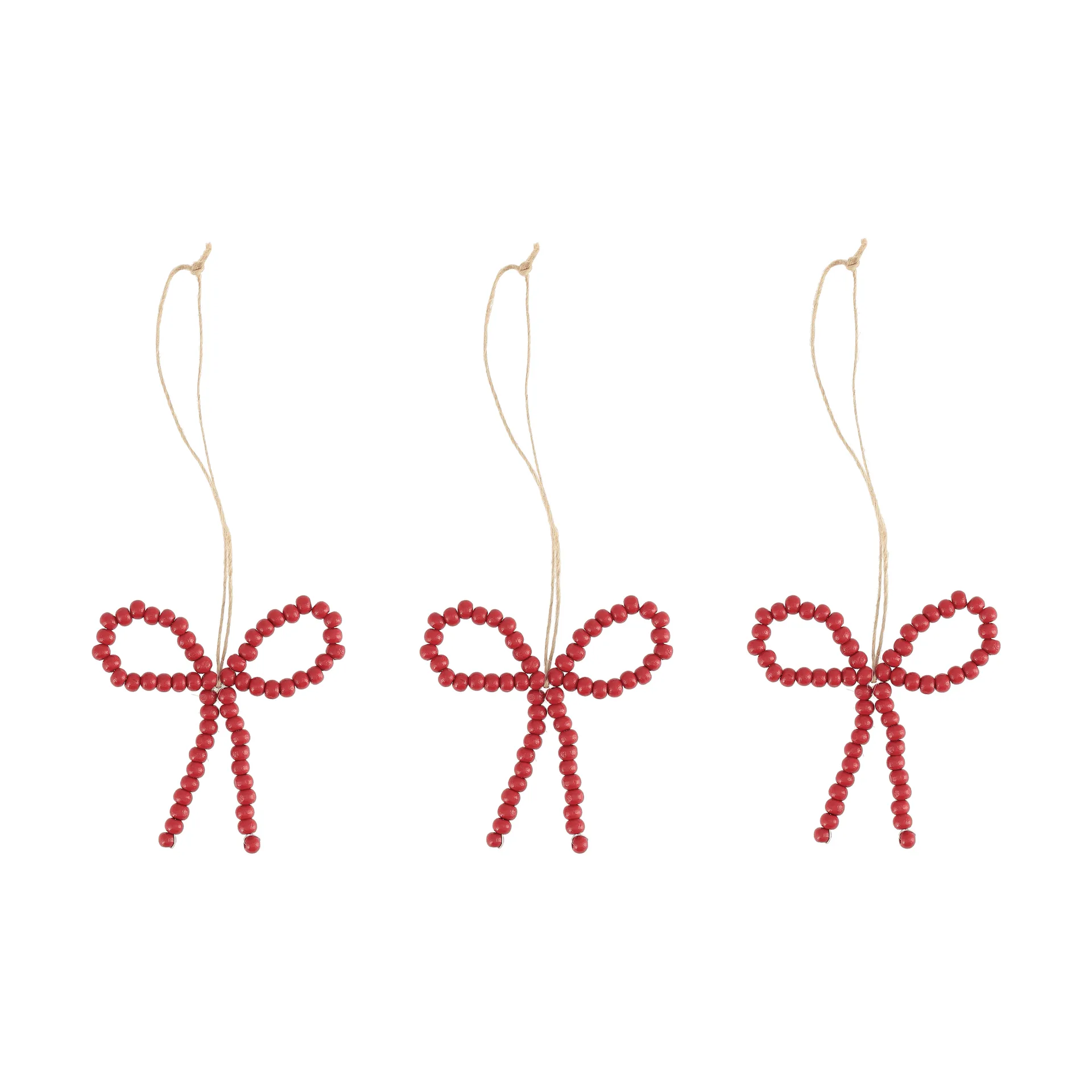 Craft julgranshänge rosett 3-pack, Röd Scandi Living
