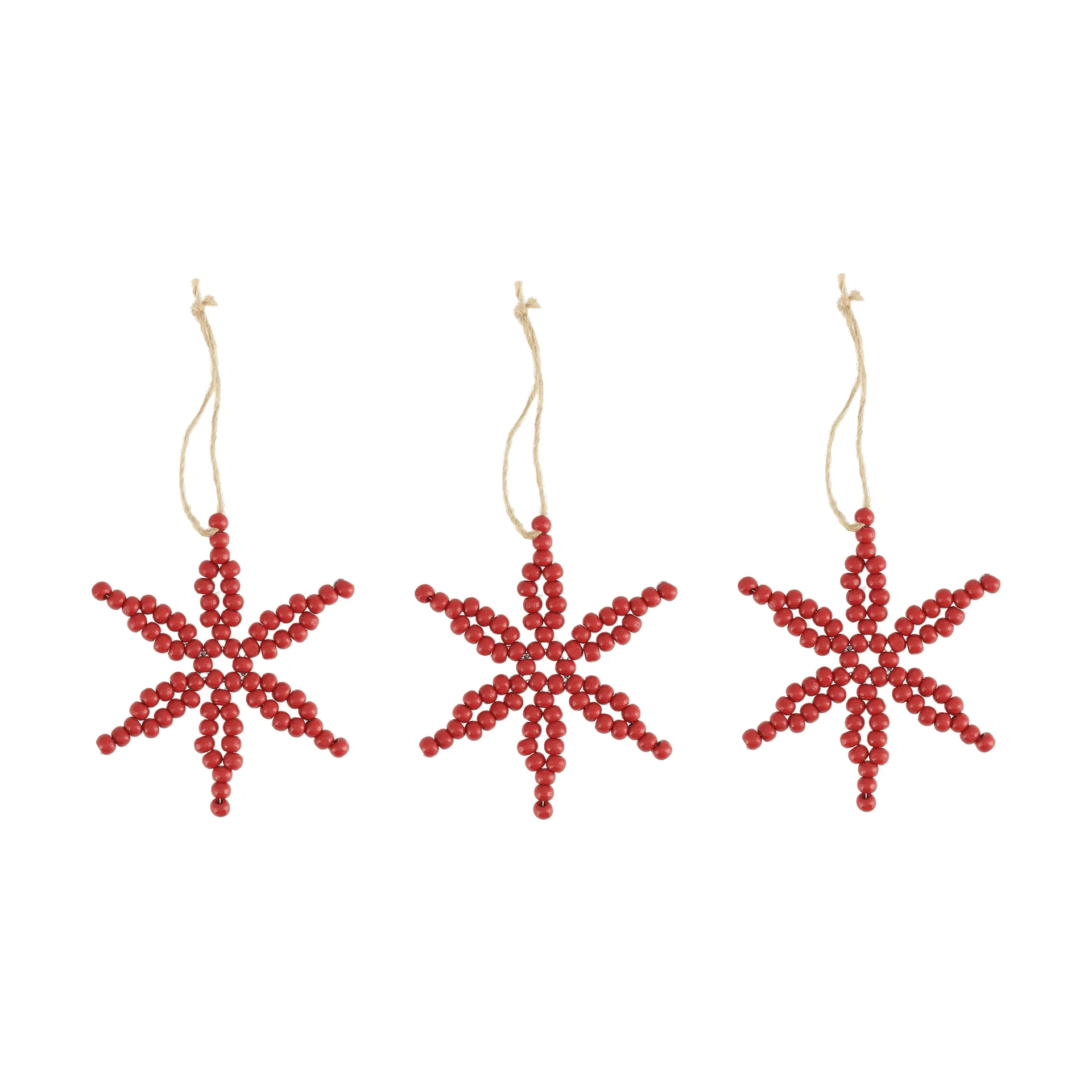 Craft julgranshänge snöflinga 3-pack, Röd Scandi Living