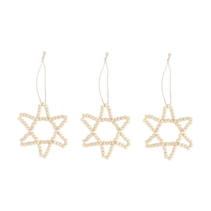 Craft julgranshänge stjärna 3-pack - Natur - Scandi Living