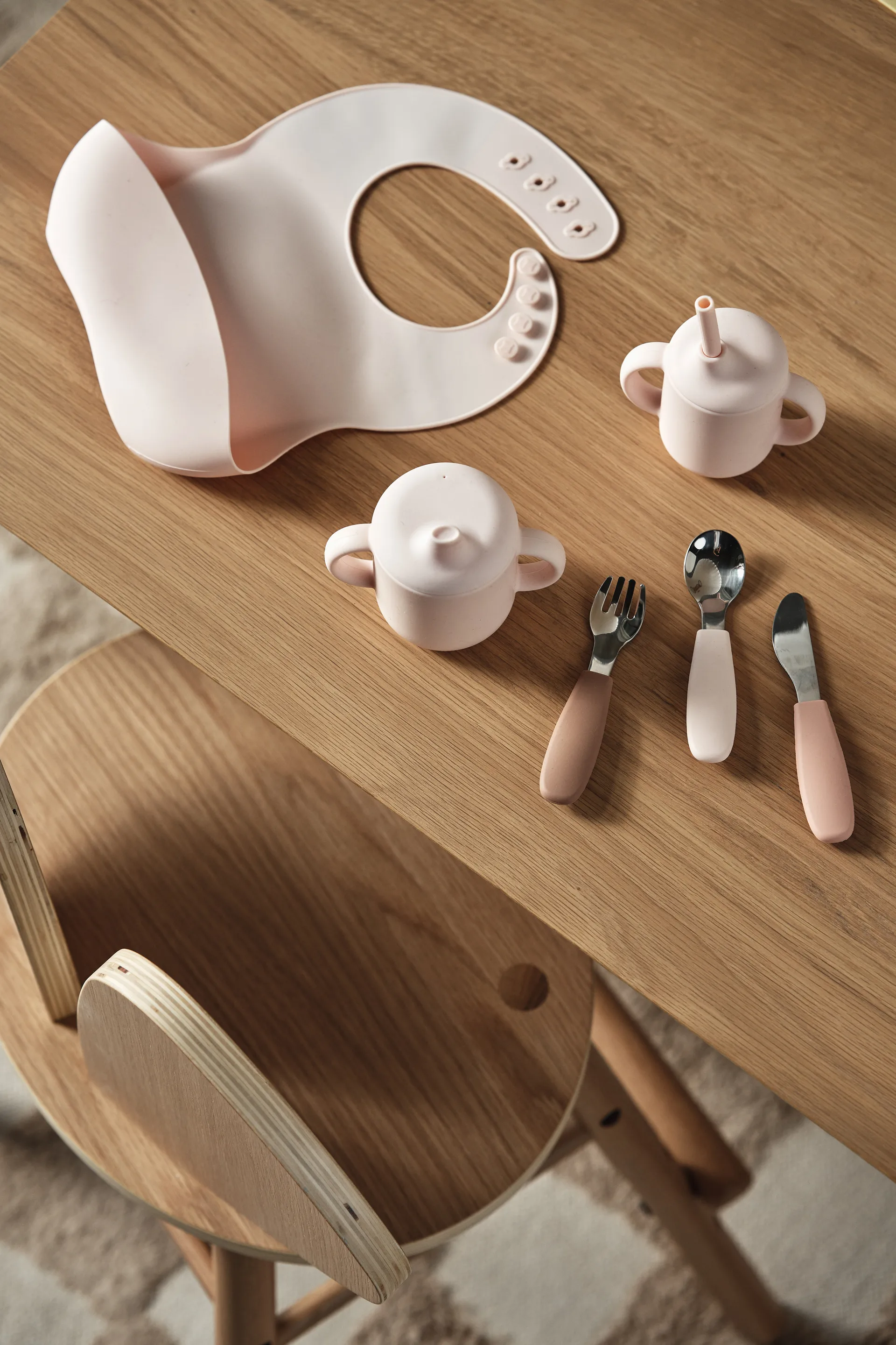 Dine bestickset silikon 3 delar, Blush Scandi Living