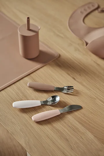 Dine bestickset silikon 3 delar - Blush - Scandi Living