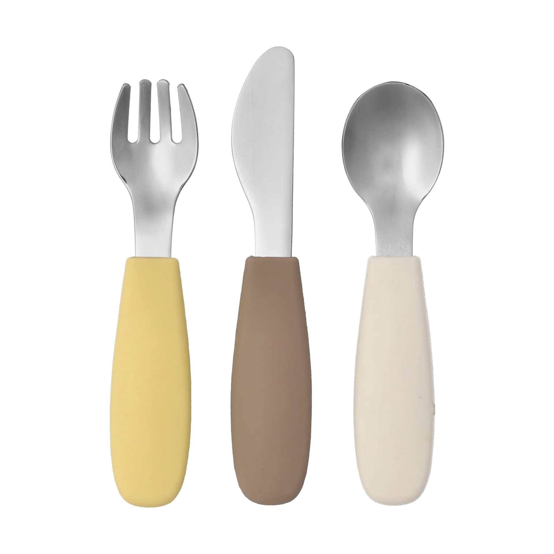 Dine bestickset silikon 3 delar, Taupe Scandi Living