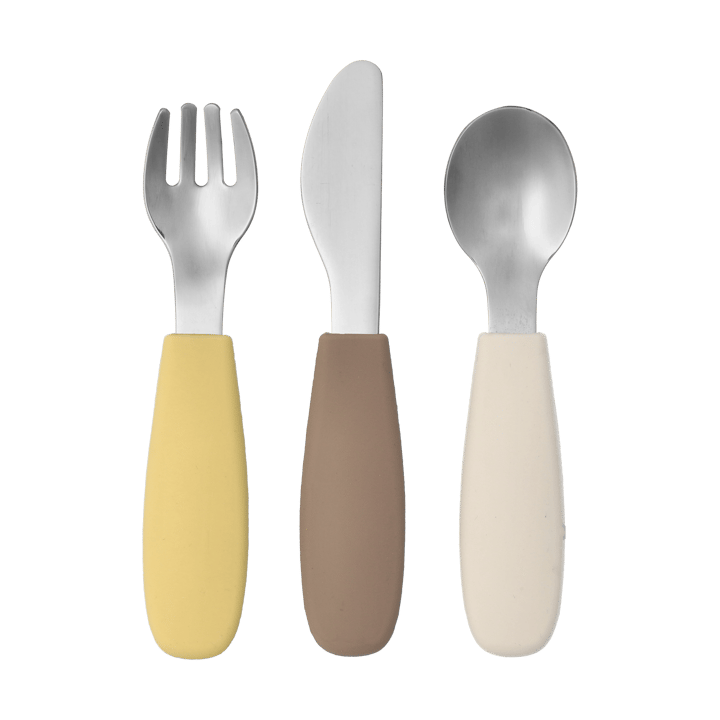 Dine bestickset silikon 3 delar - Taupe - Scandi Living