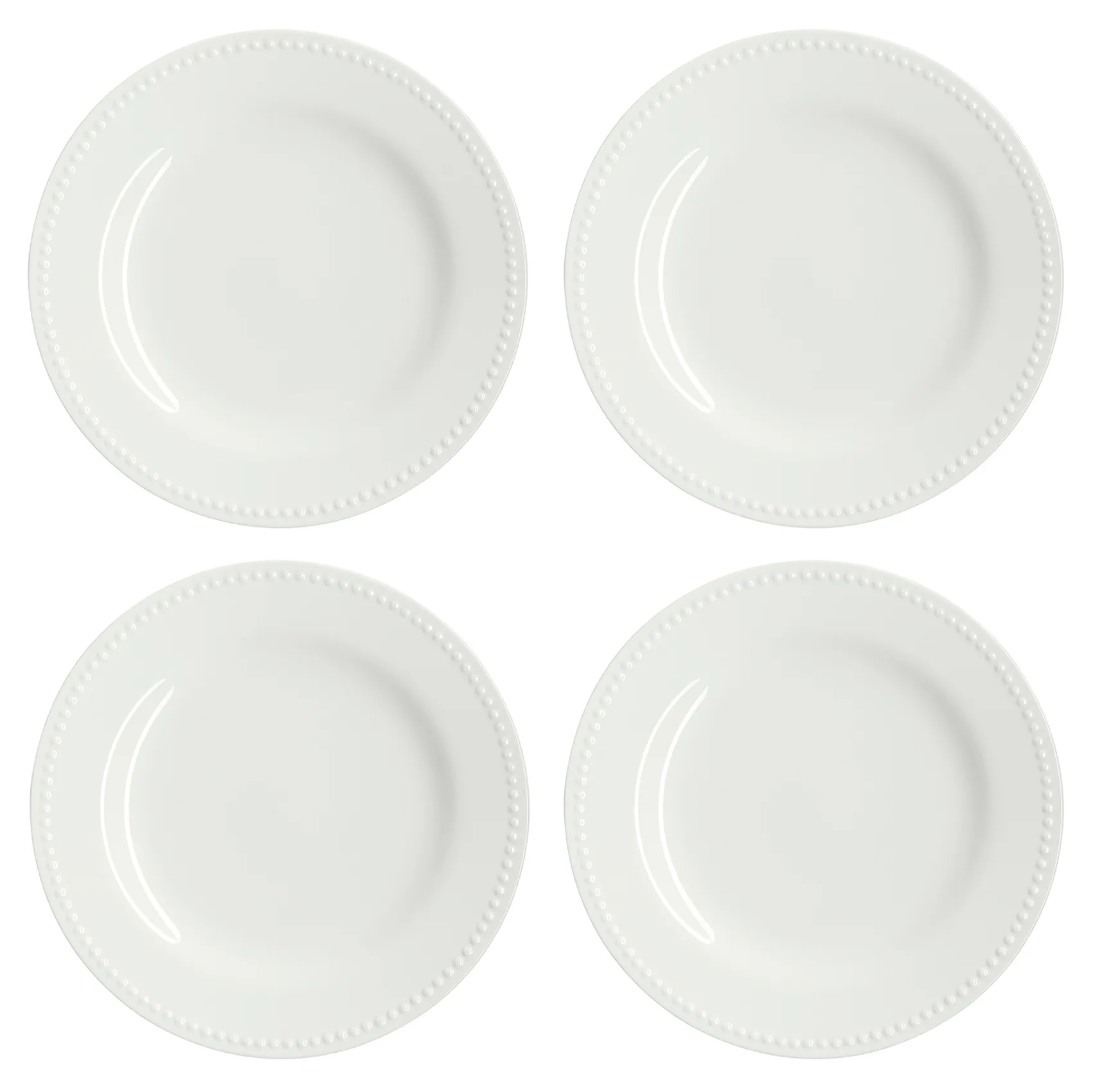 Dots assiett 22 cm 4-pack, Cremevit