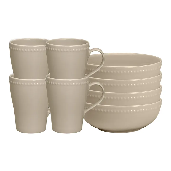 Dots frukostset, beige - Scandi Living