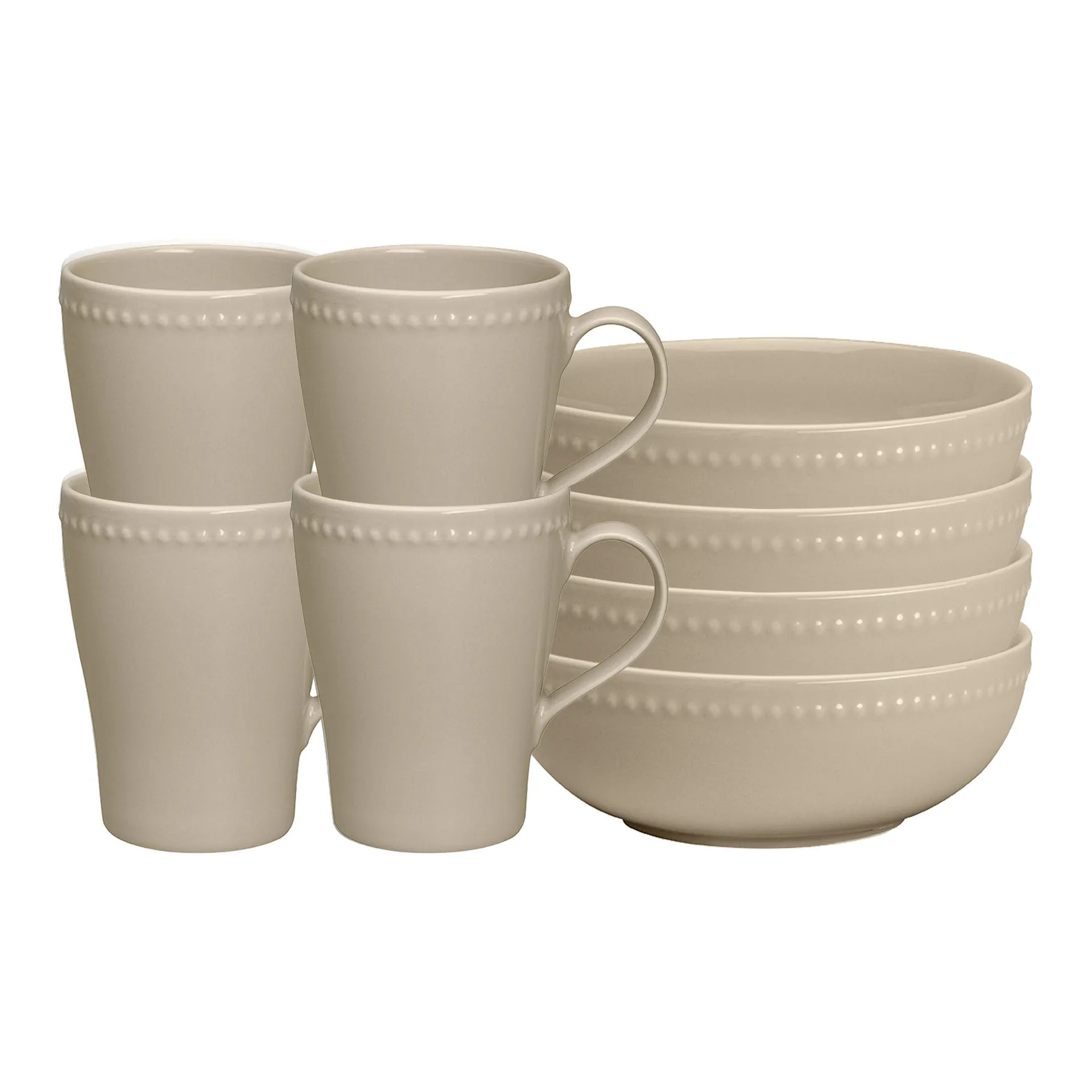 Dots frukostset, beige Scandi Living