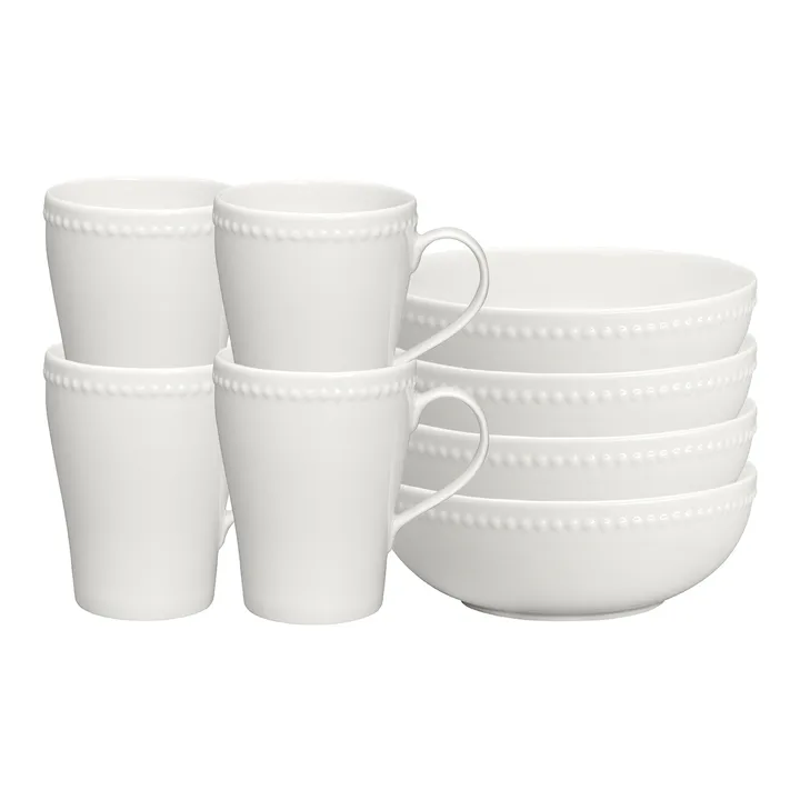 Dots frukostset, vit - Scandi Living