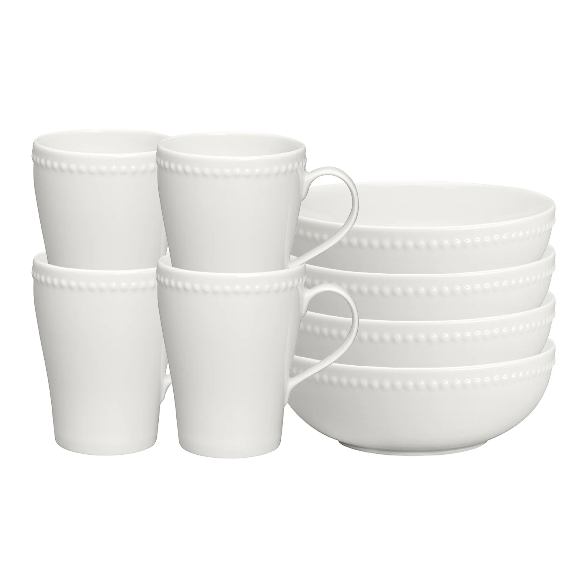 Dots frukostset, vit Scandi Living