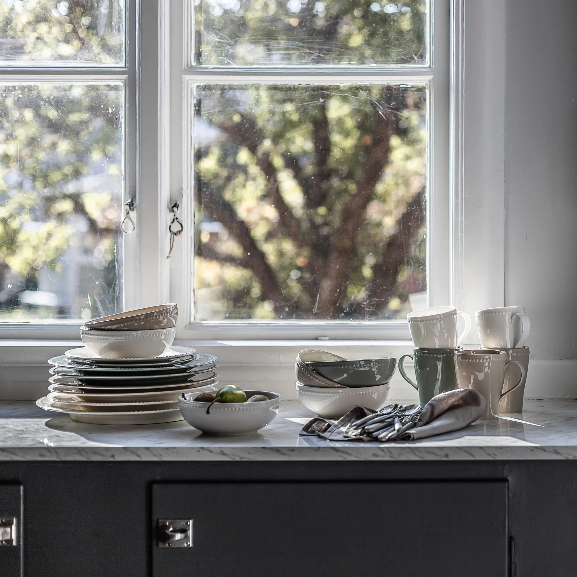 Dots frukostskål 60 cl 4-pack, Cremevit Scandi Living