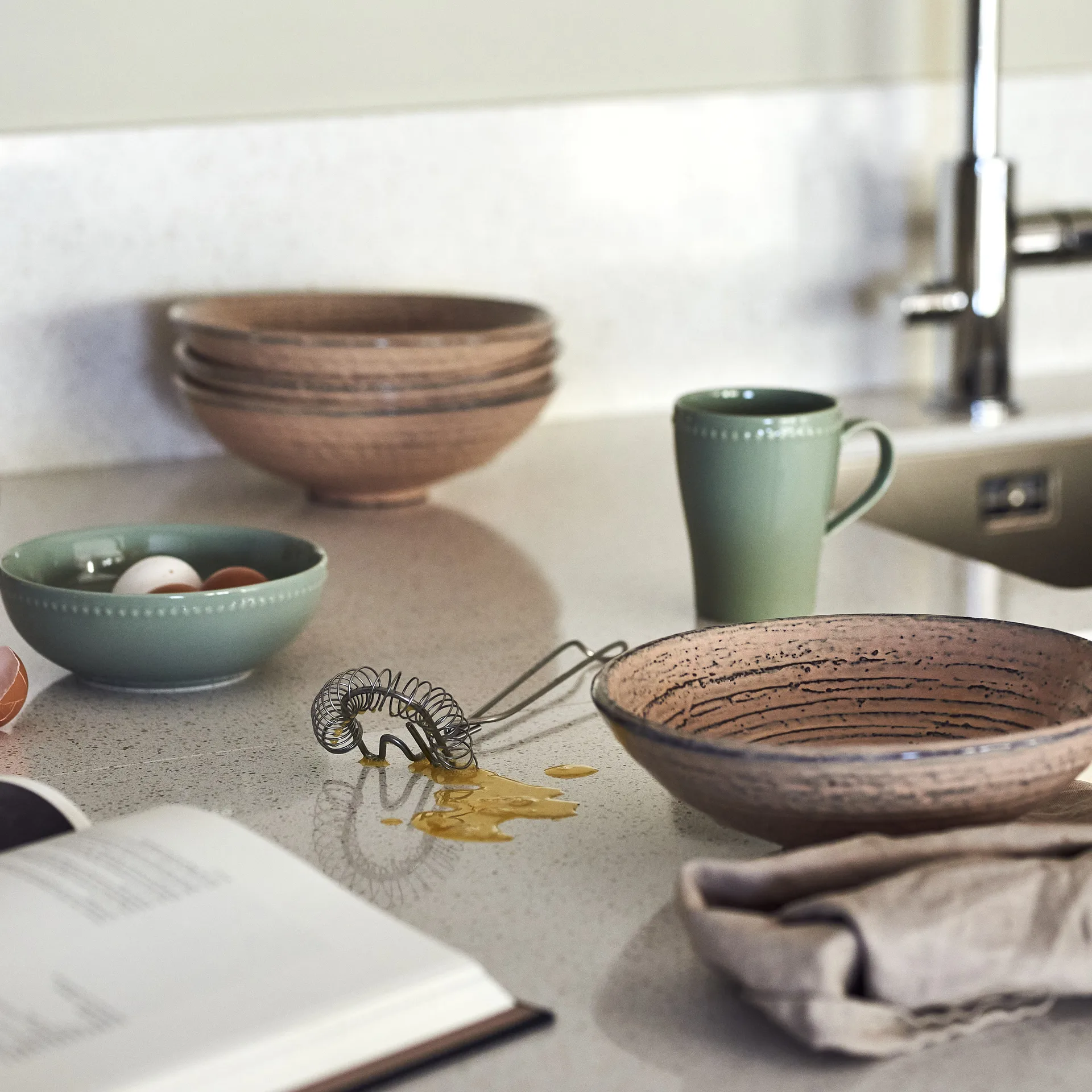 Dots frukostskål 60 cl 4-pack, Grön Scandi Living