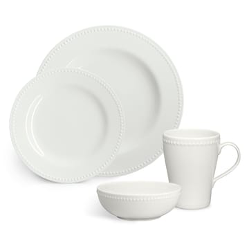 Dots frukostskål 60 cl 4-pack - vit - Scandi Living