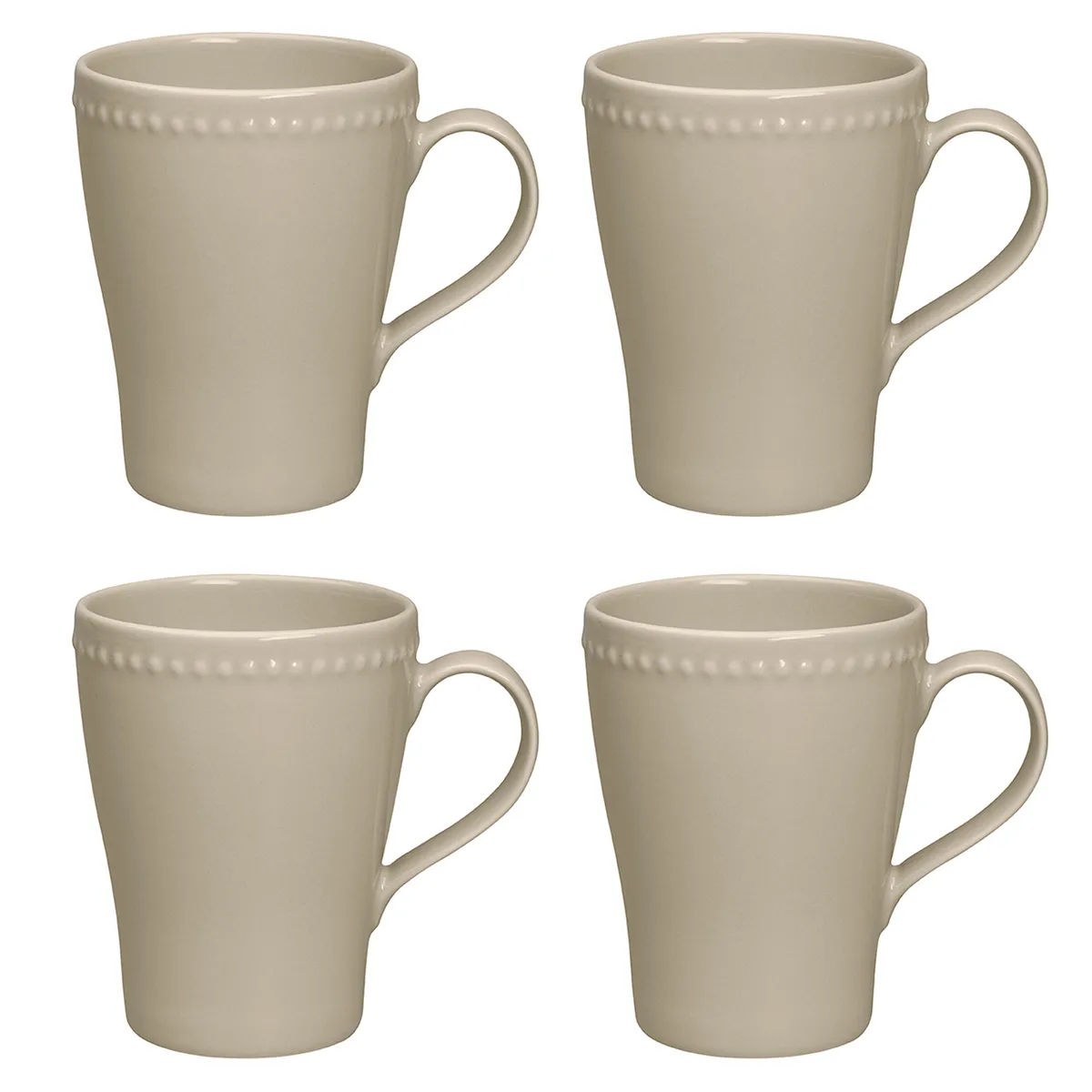 Scandi Living Dots mugg 35 cl 4-pack Beige