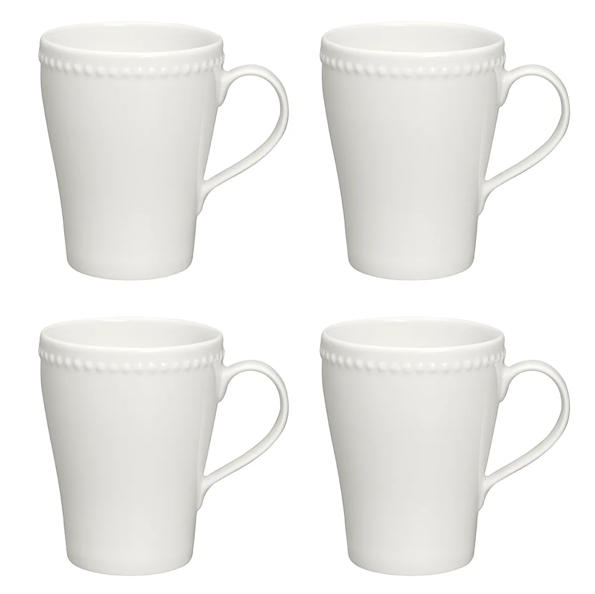 Scandi Living Dots mugg 35 cl 4-pack Cremevit