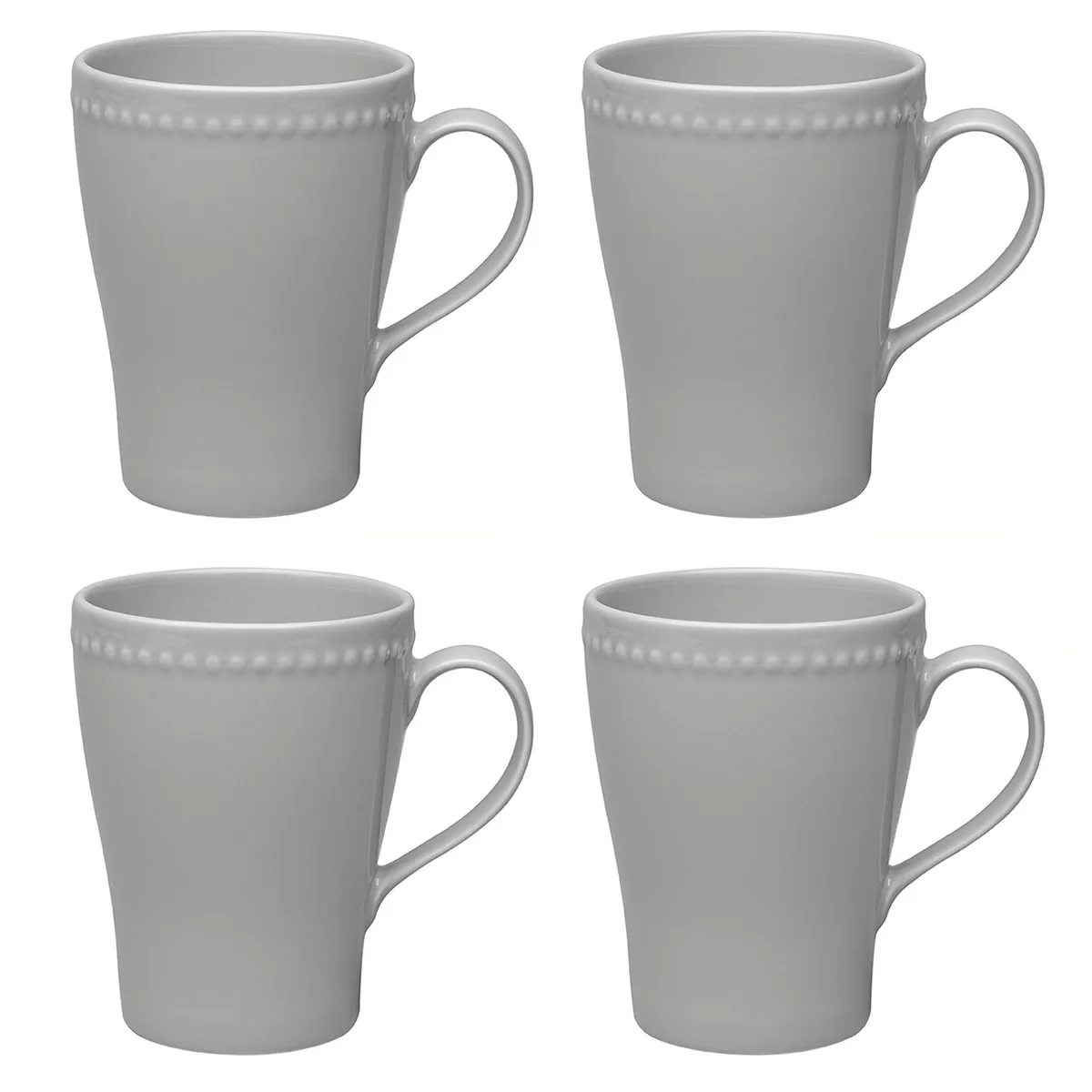 Scandi Living Dots mugg 35 cl 4-pack Grå