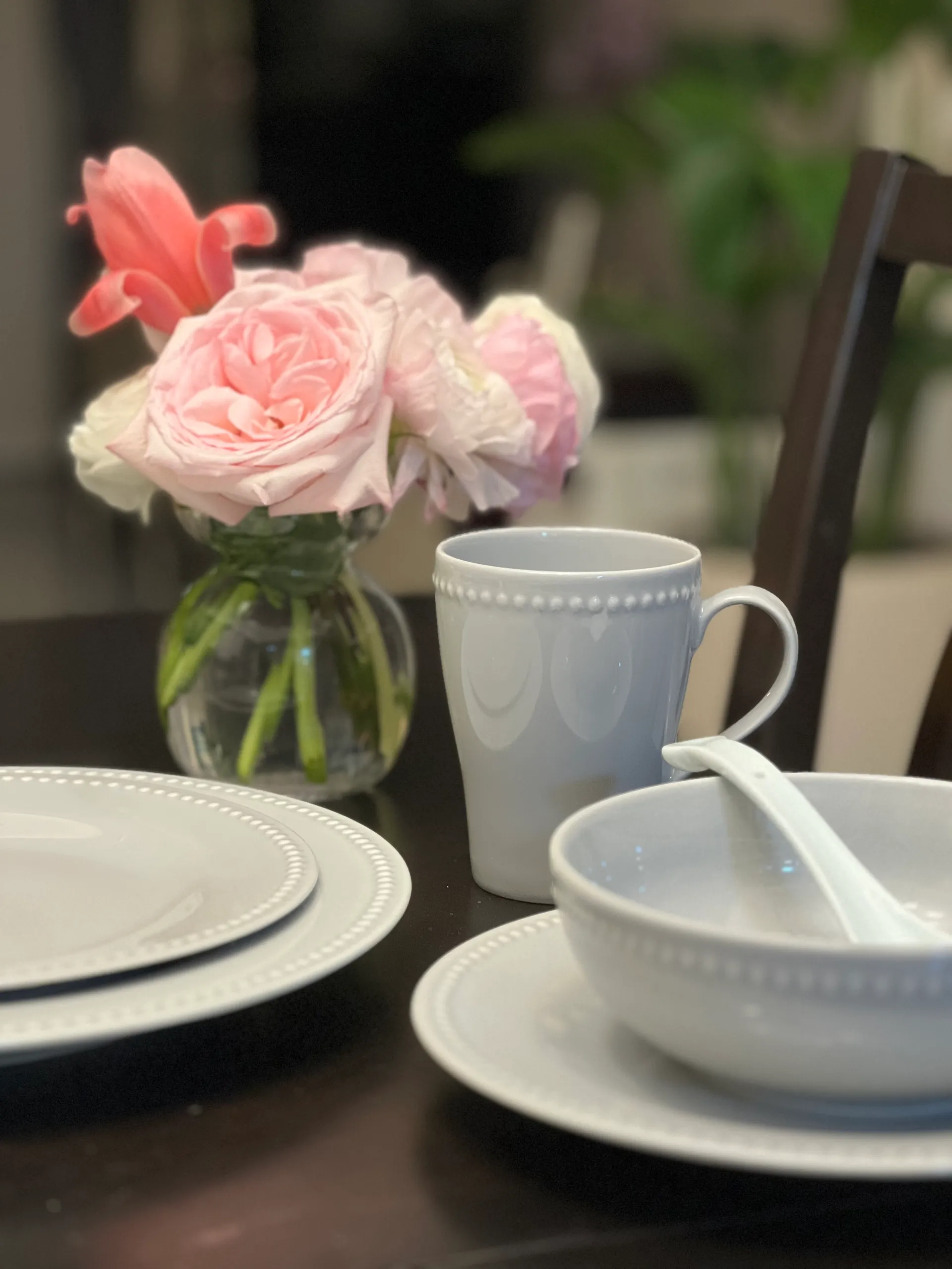 Dots mugg 35 cl 4-pack, Grå Scandi Living