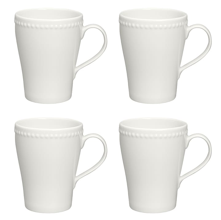 Dots mugg 35 cl 4-pack - vit - Scandi Living