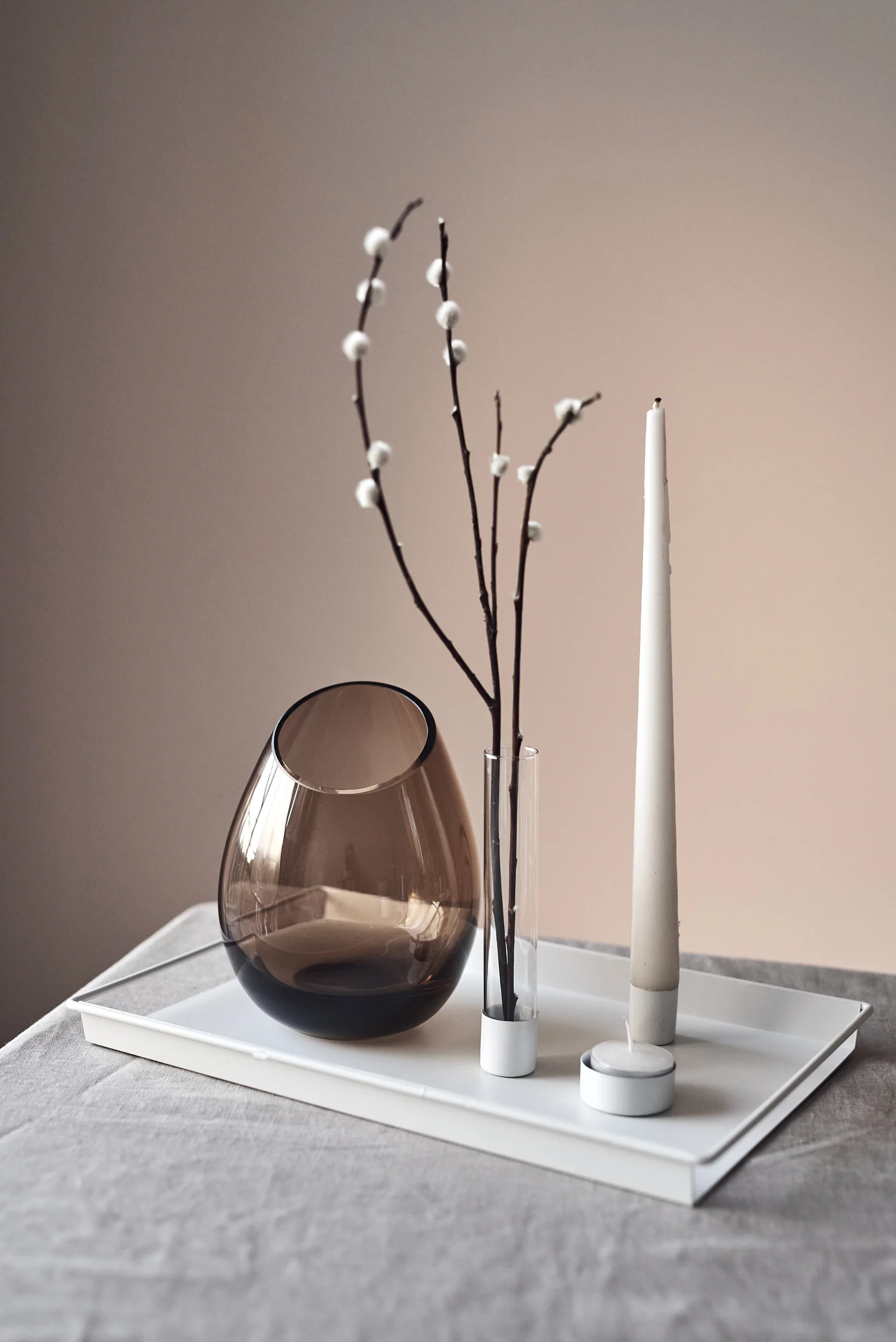 Draw bricka med tillbehör 22x32 cm, Vit Scandi Living