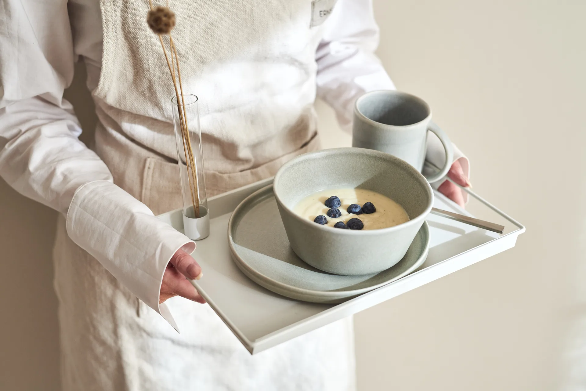 Draw bricka med tillbehör 22x32 cm, Vit Scandi Living