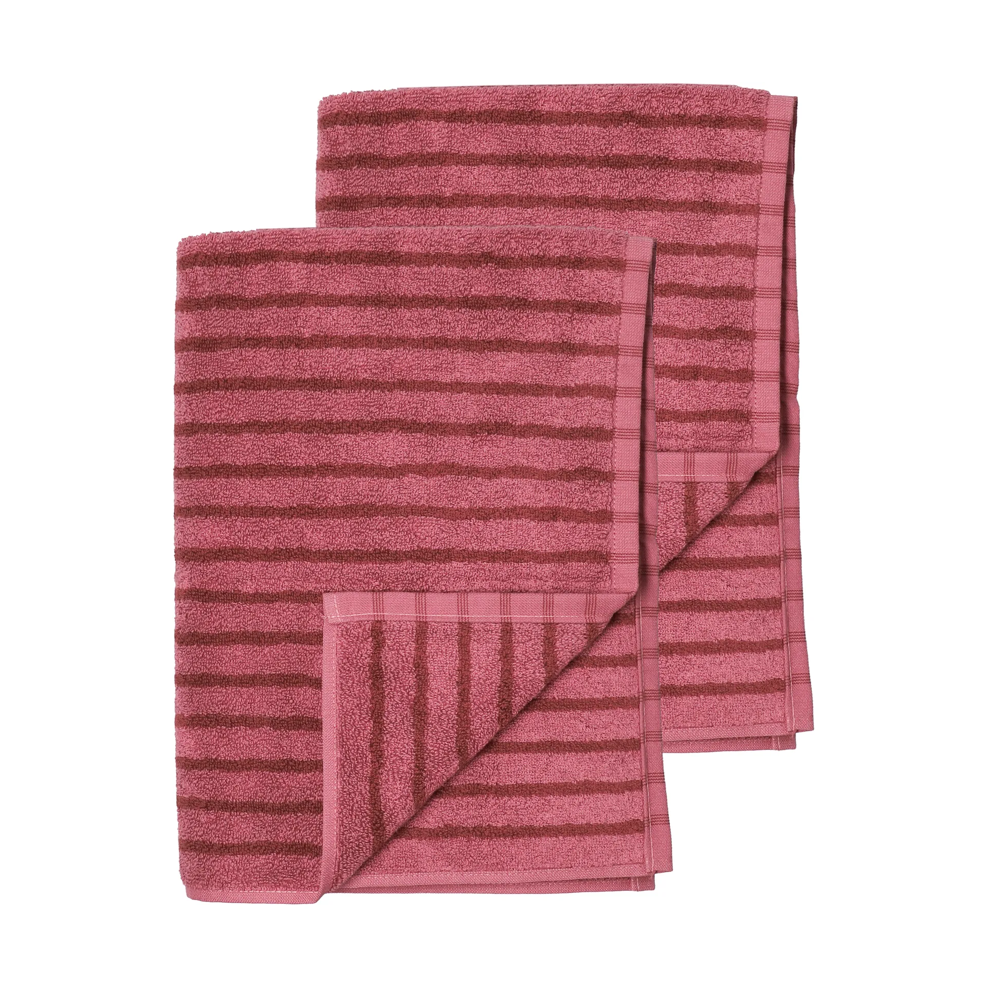 Drift badhanddukar 100x150 cm 2-pack - Rosa-röd,  Scandi Living