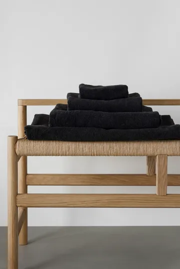 Drift badhanddukar 100x150 cm 2-pack - Svart - Scandi Living