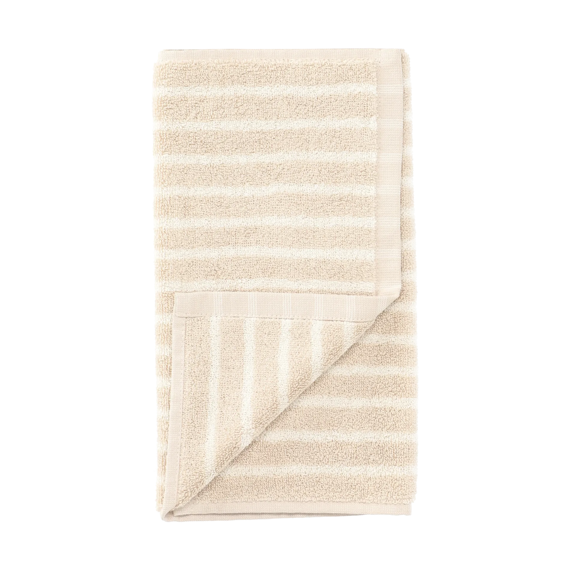 Drift handduk 30x50 cm, Beige-vit Scandi Living