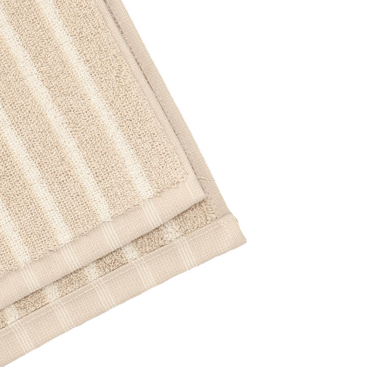 Drift handduk 30x50 cm, Beige-vit Scandi Living