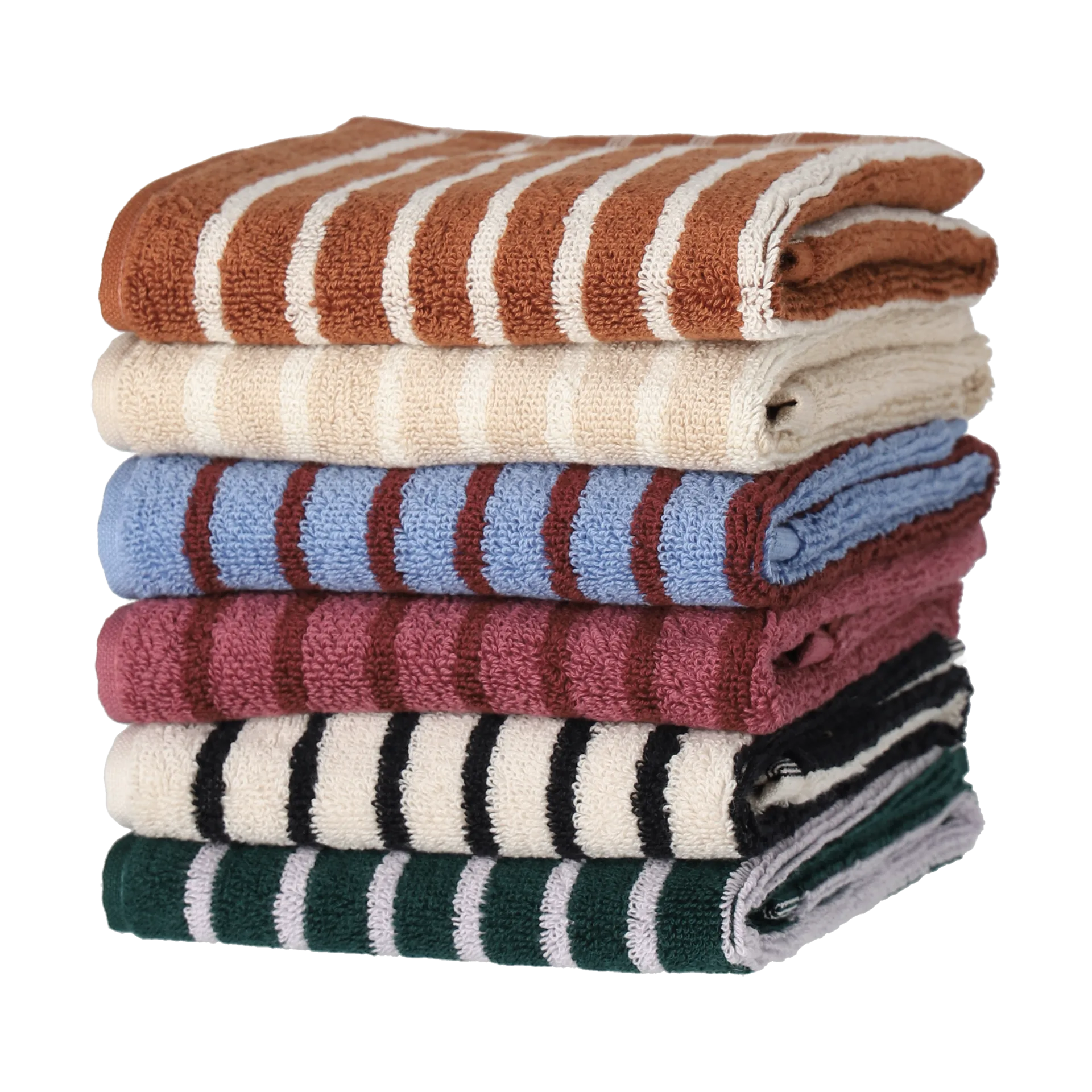 Drift handduk 30x50 cm, Beige-vit Scandi Living
