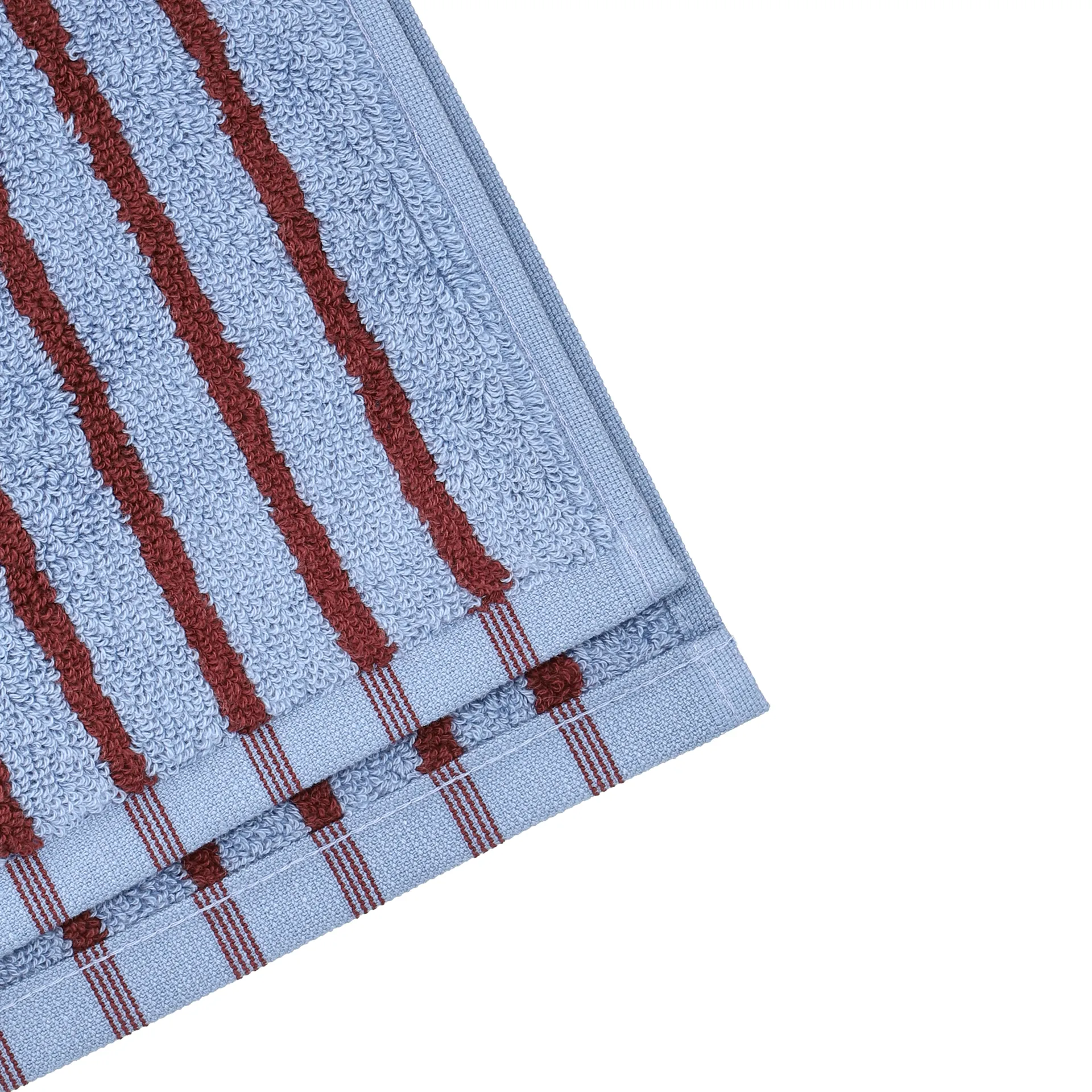 Drift handduk 30x50 cm, Blå-röd Scandi Living