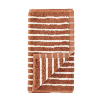 Drift handduk 30x50 cm - Brun-vit - Scandi Living