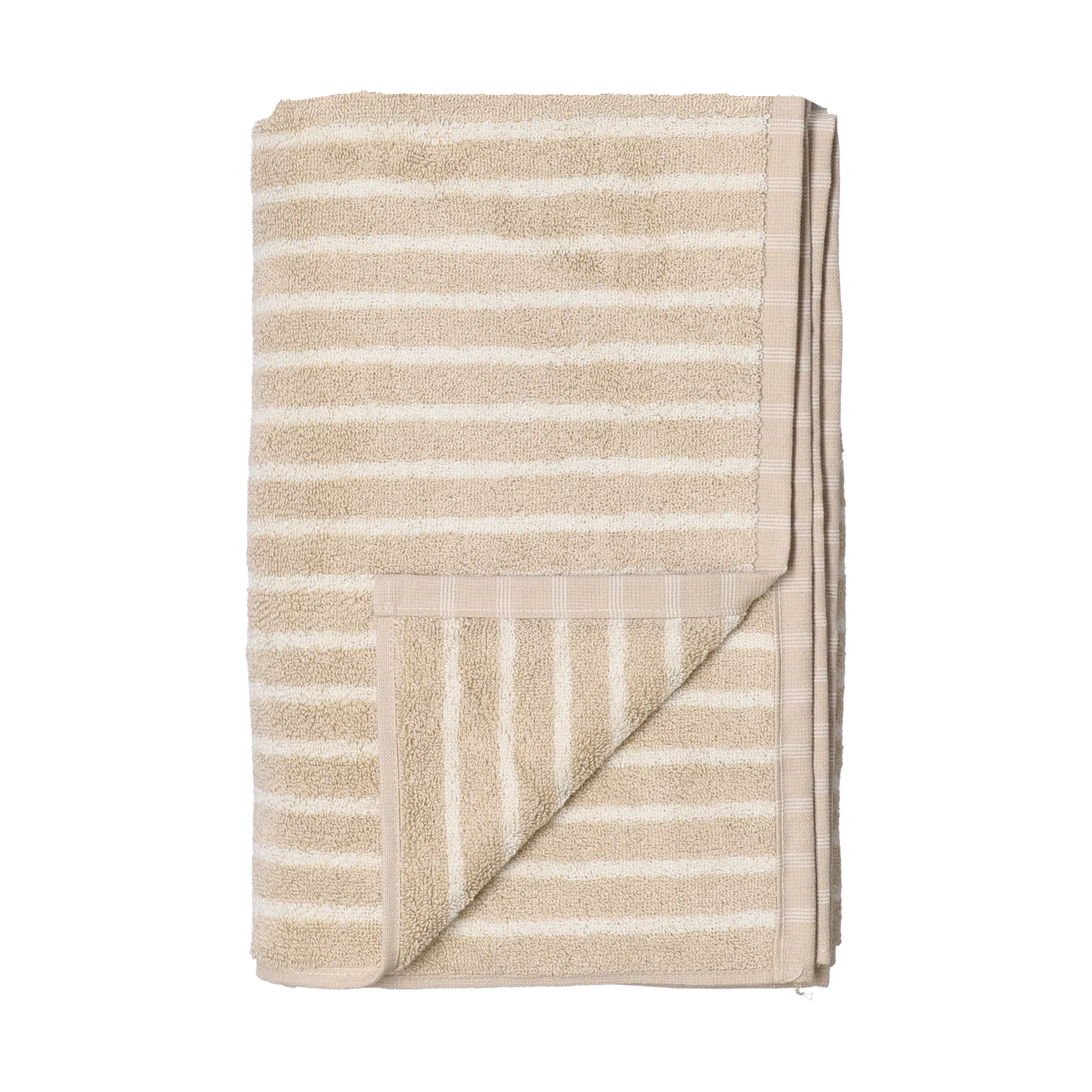 Drift handduk 50x70 cm, Beige-vit Scandi Living