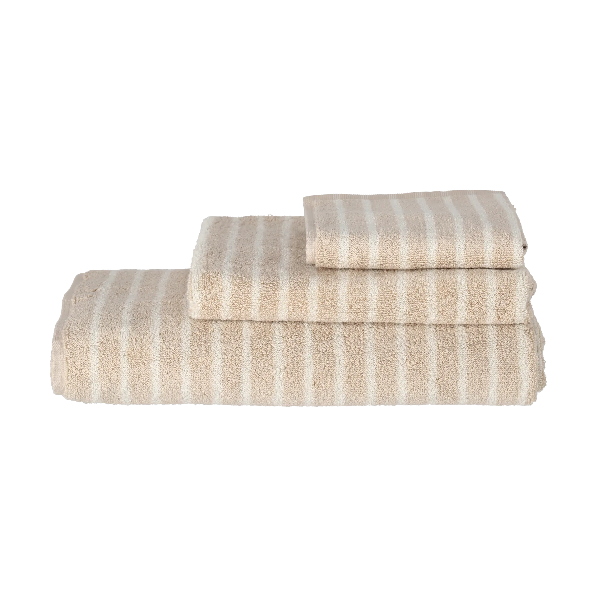 Drift handduk 50x70 cm, Beige-vit Scandi Living