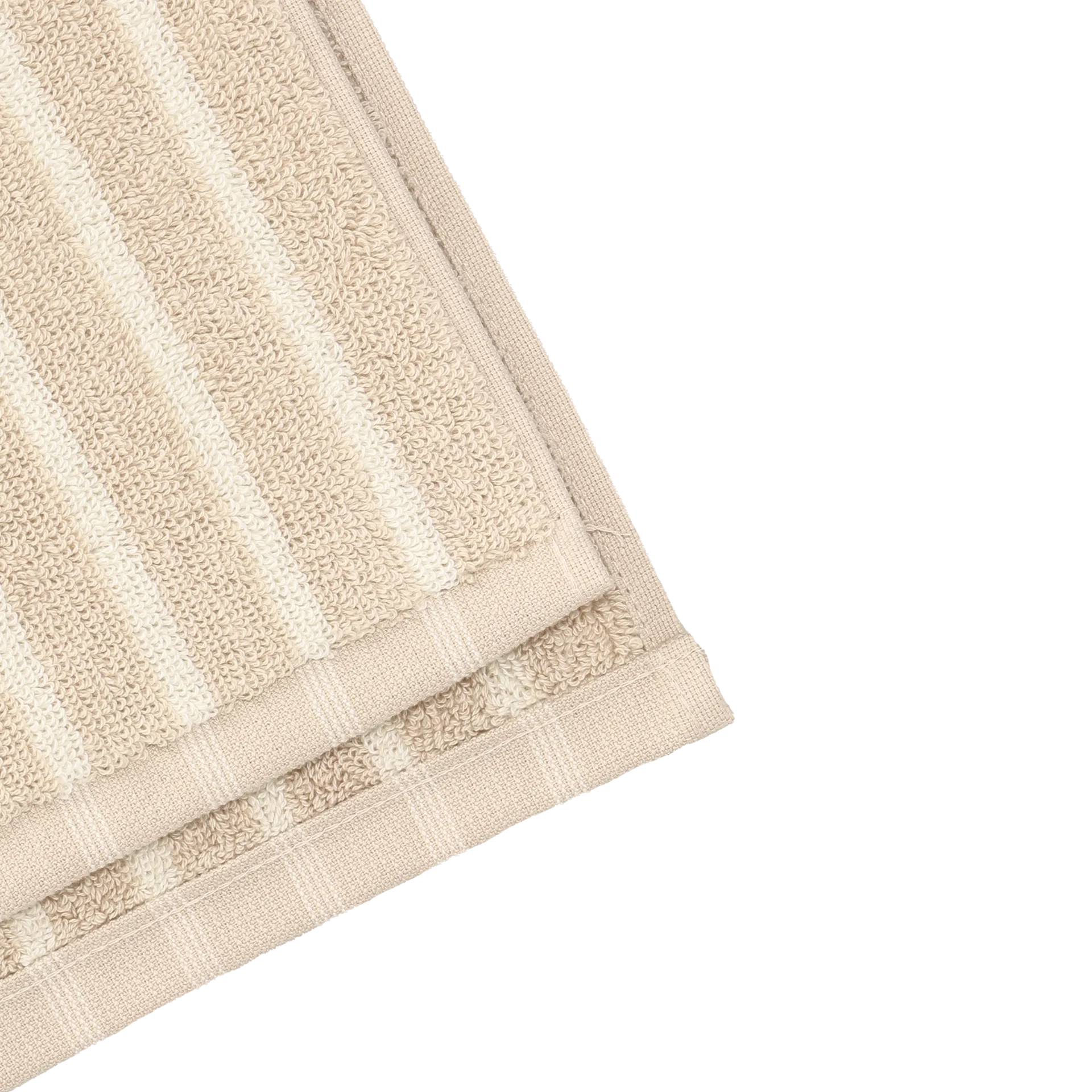 Drift handduk 50x70 cm, Beige-vit Scandi Living
