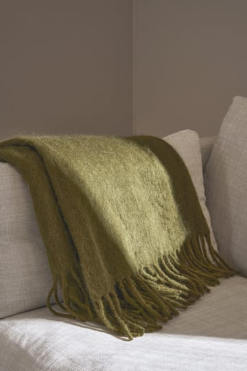Dune mohair pläd  130x170 cm - Olive - Scandi Living