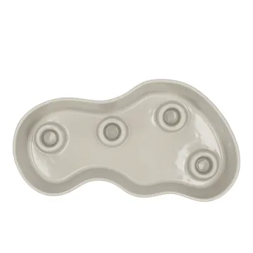 Ember adventsljusstake - Röd-vit, 15x27,3 cm - Scandi Living