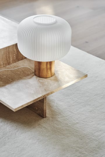 Fair bordslampa 34,5 cm - Frostad vit-ask - Scandi Living