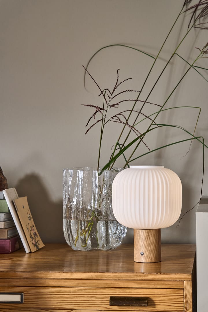 Fair portabel bordslampa, Frostat glas-ask Scandi Living