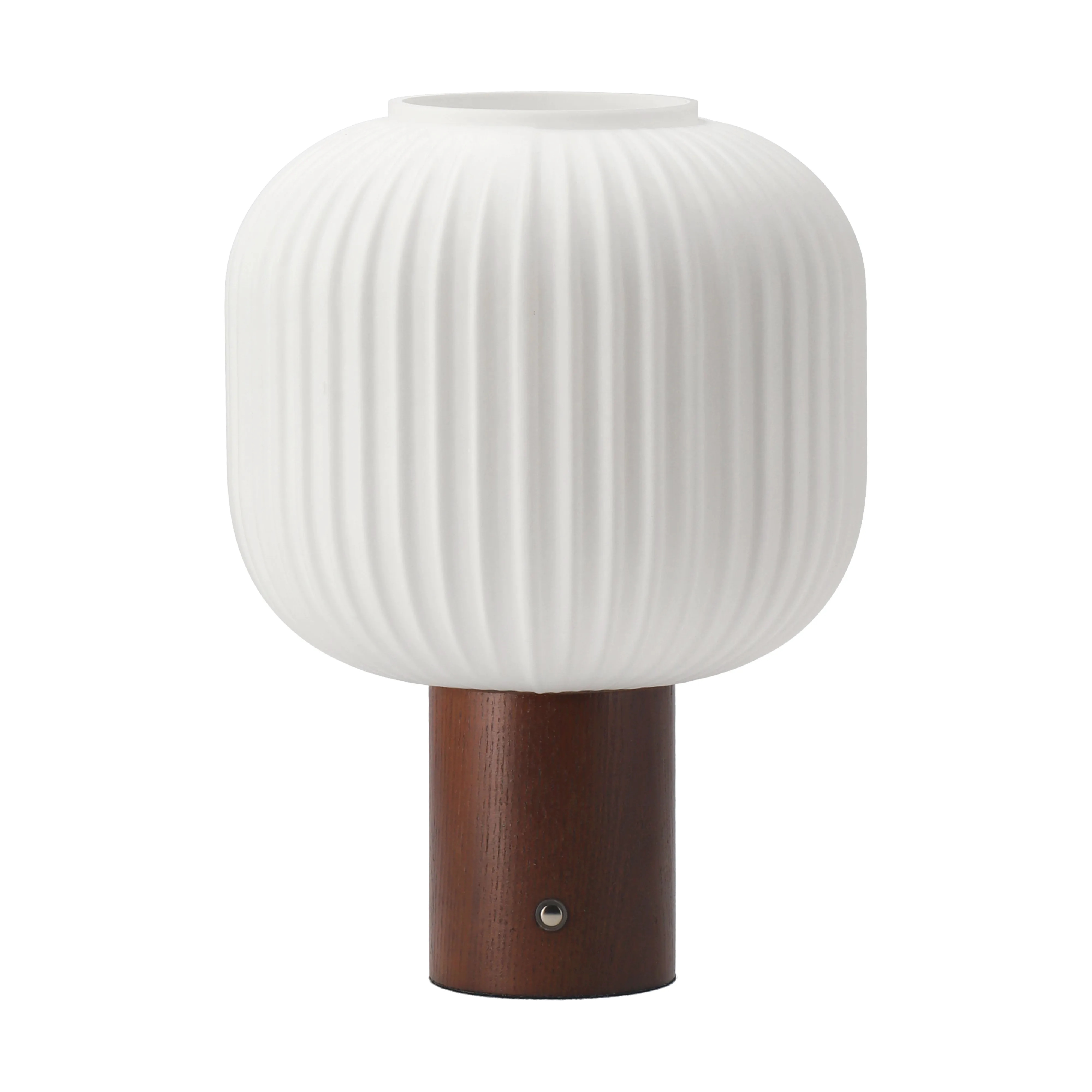 Fair portabel bordslampa, Frostat glas-mörkbetsad ask