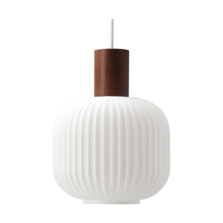 Fair taklampa Ø20cm - Frostat glas-mörkbetsad ask - Scandi Living