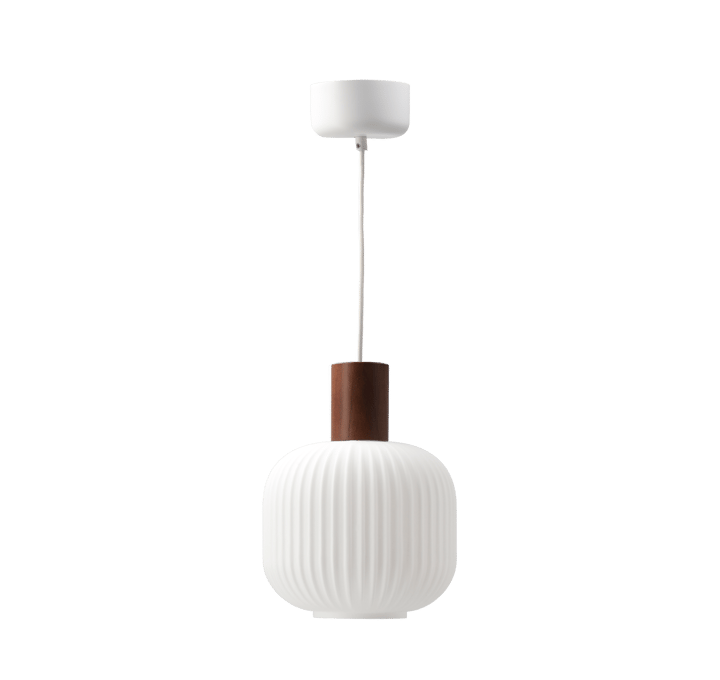 Fair taklampa Ø20cm, Frostat glas-mörkbetsad ask Scandi Living