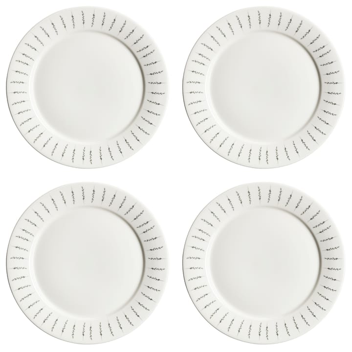 Fårsvingel tallrik 28 cm 4-pack - vit - Scandi Living