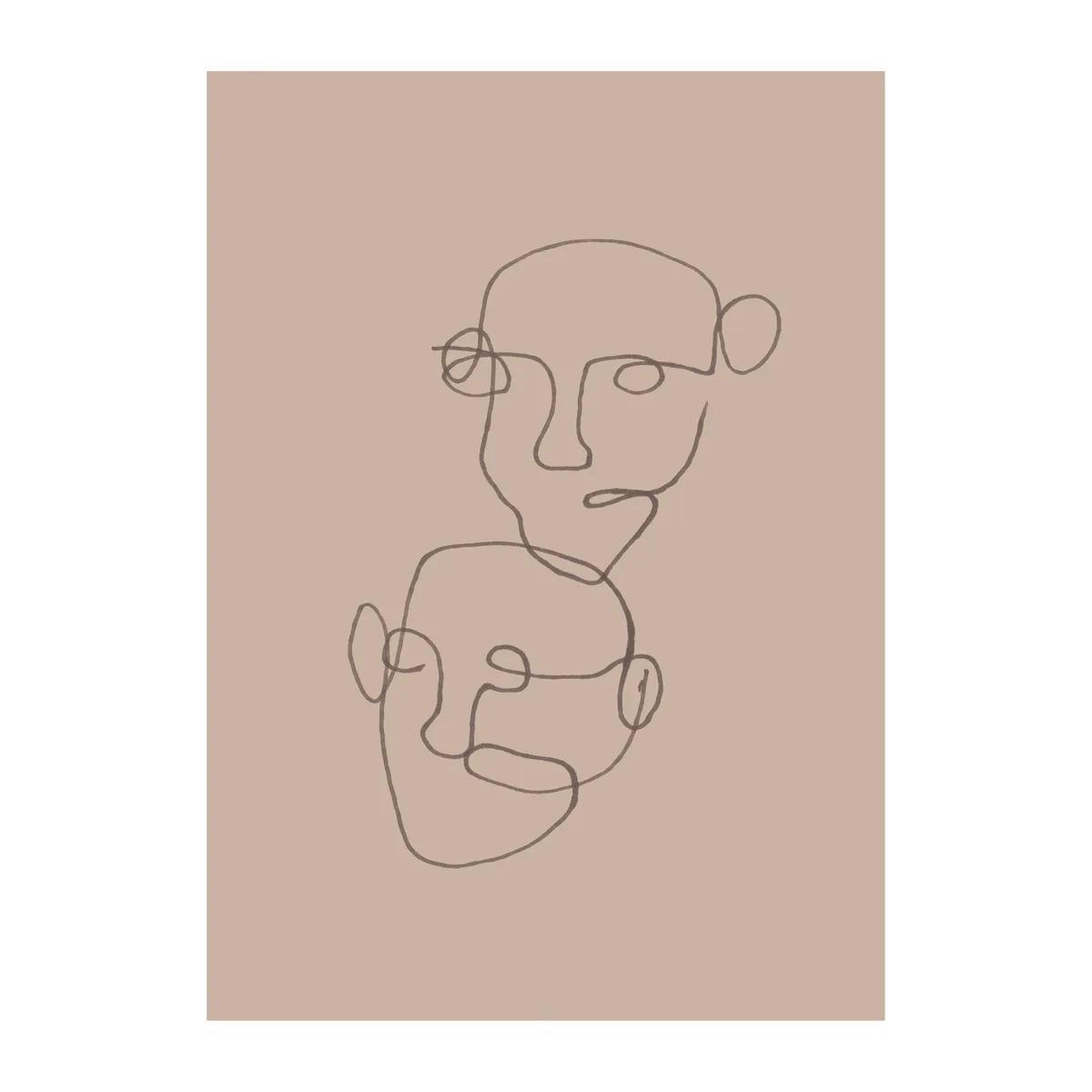 Scandi Living Figurative poster beige 30x40 cm