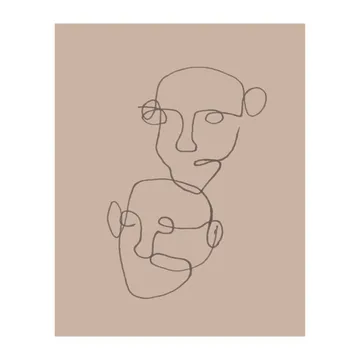 Figurative poster beige - 40x50 cm - Scandi Living