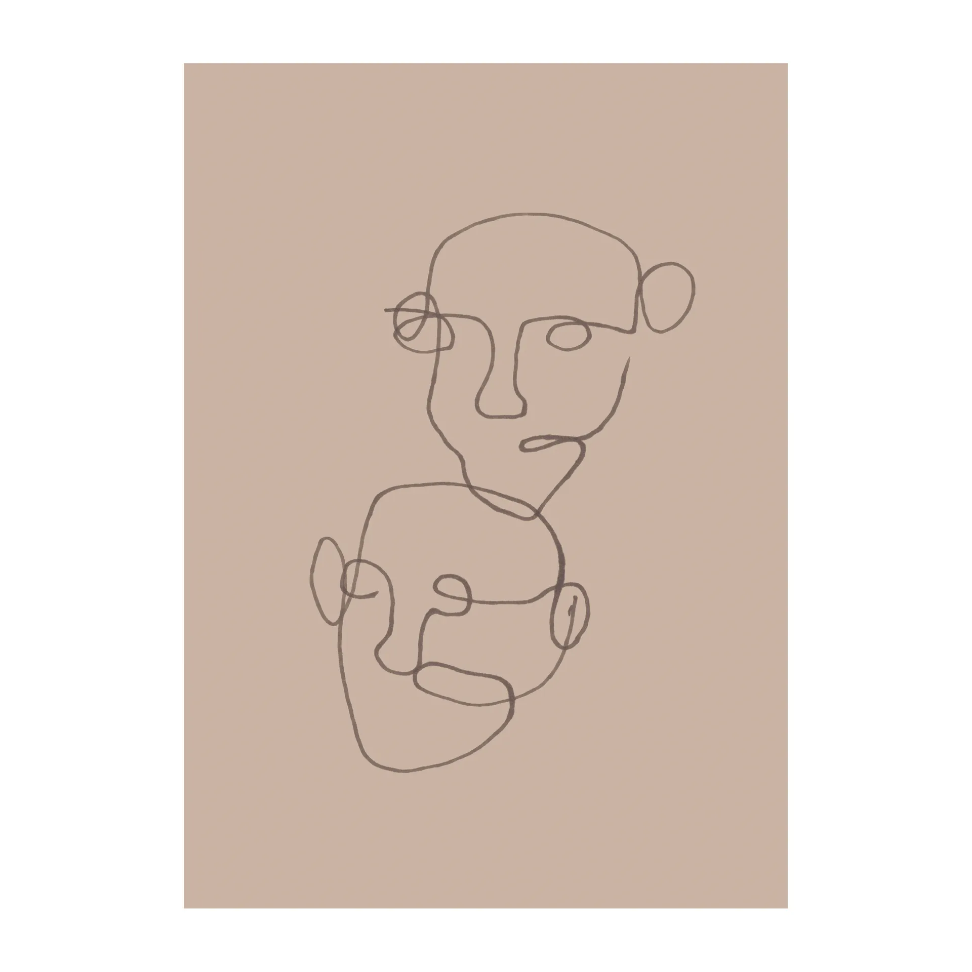 Figurative poster beige, 50x70 cm Scandi Living