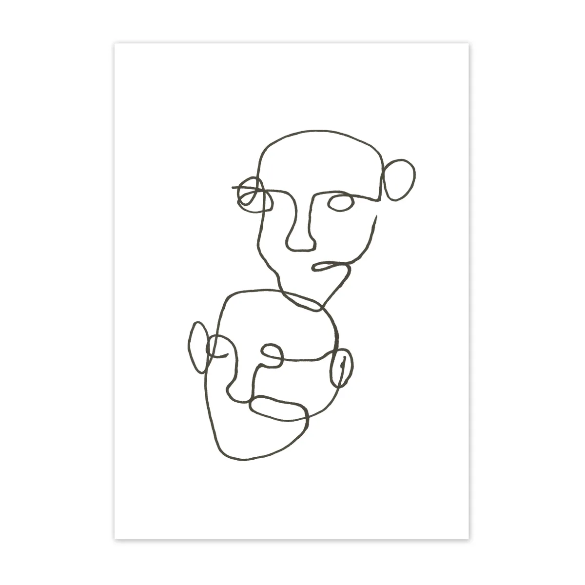 Scandi Living Figurative poster svart 30x40 cm