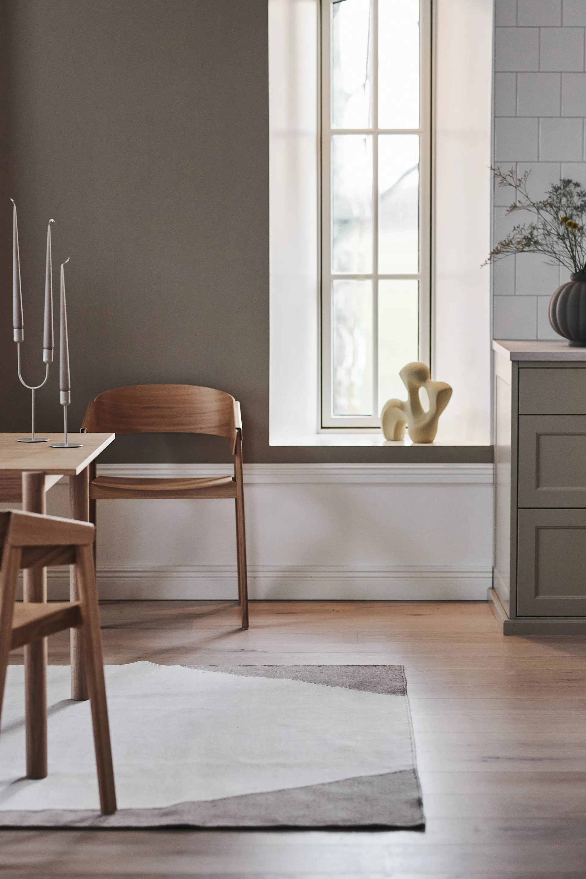 Flow kelimmatta vit-beige, 170x240 cm Scandi Living