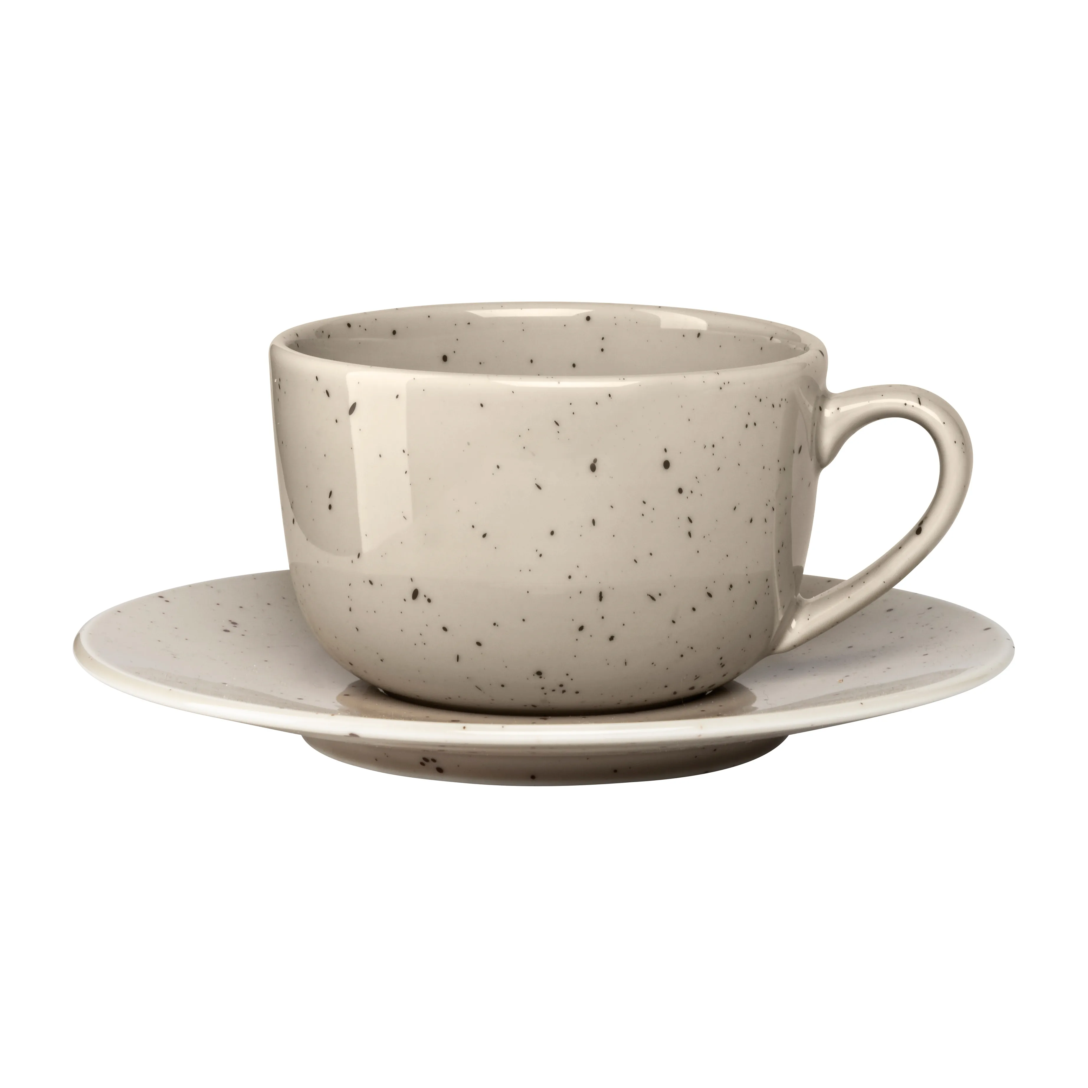 Freckle kopp med fat 26 cl, Beige