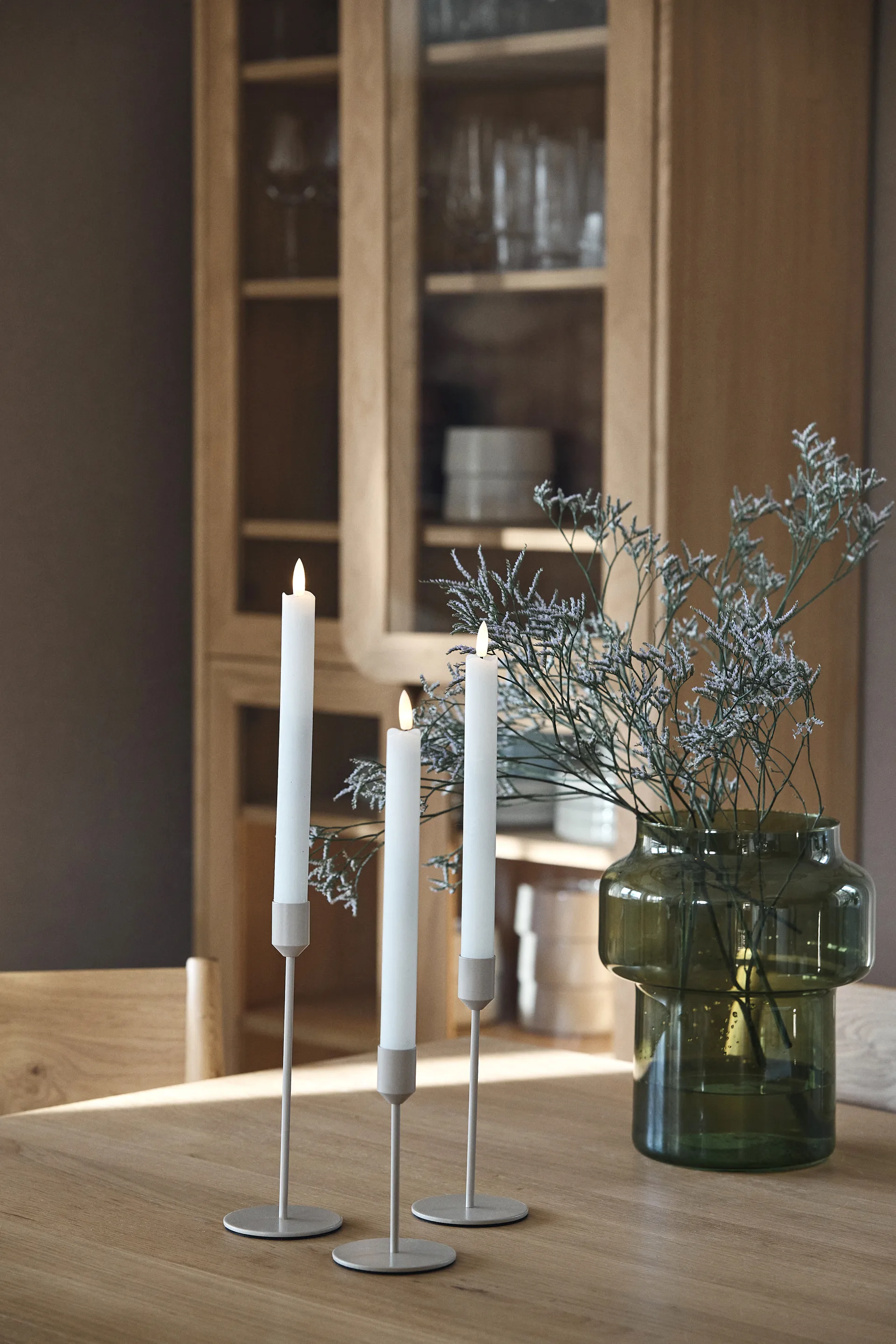 Glare ljusstake 14 cm, Greige Scandi Living