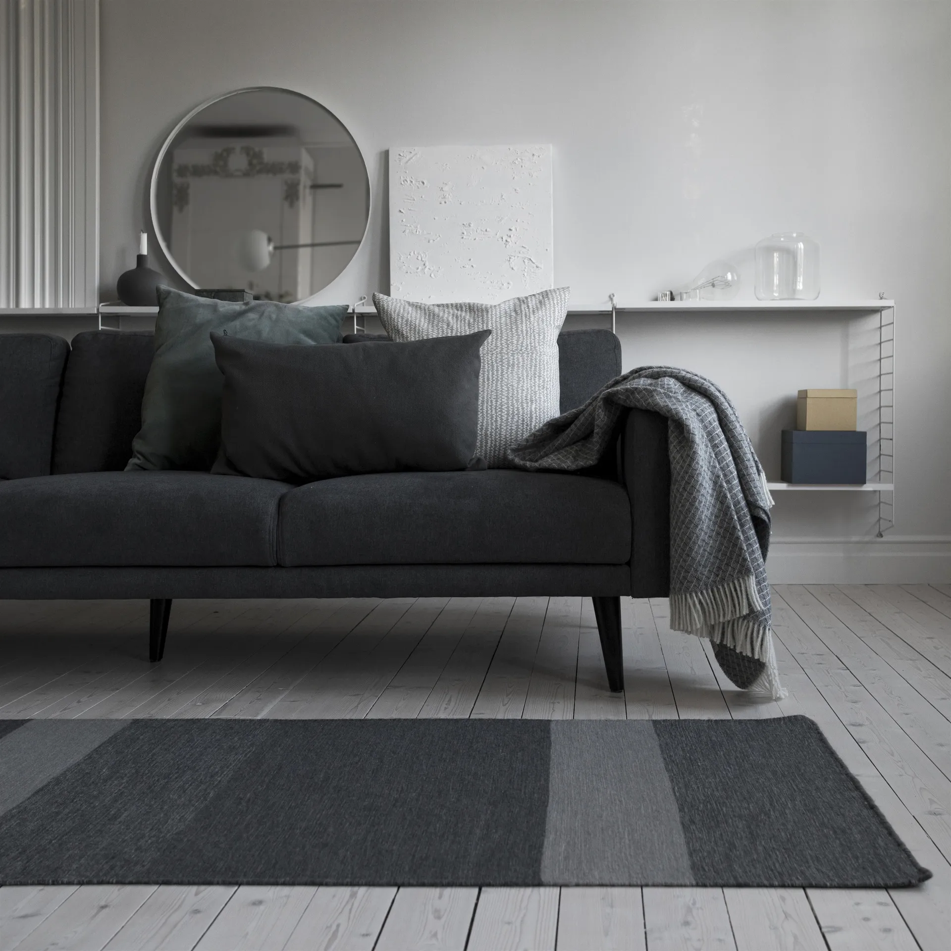 Granite ullmatta mörkgrå, 80x240 cm Scandi Living