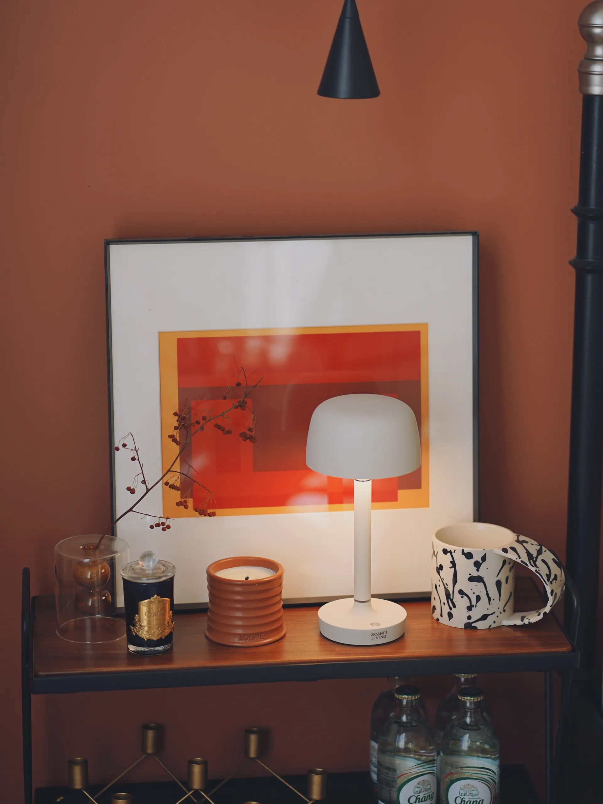 Halo portabel bordslampa 25,5 cm, Beige Scandi Living